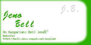 jeno bell business card